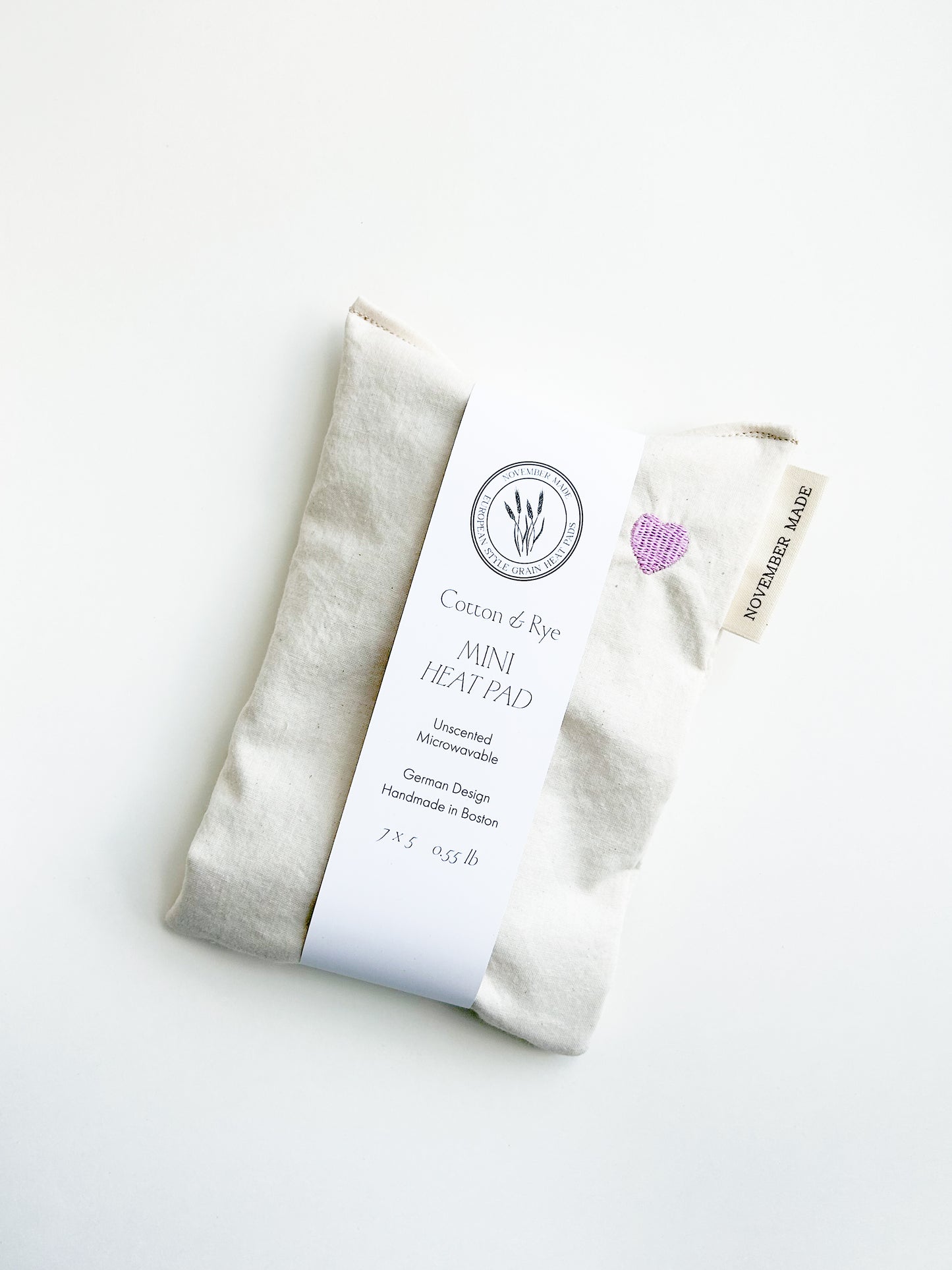 Mini Heat Pad - Embroidered Heart