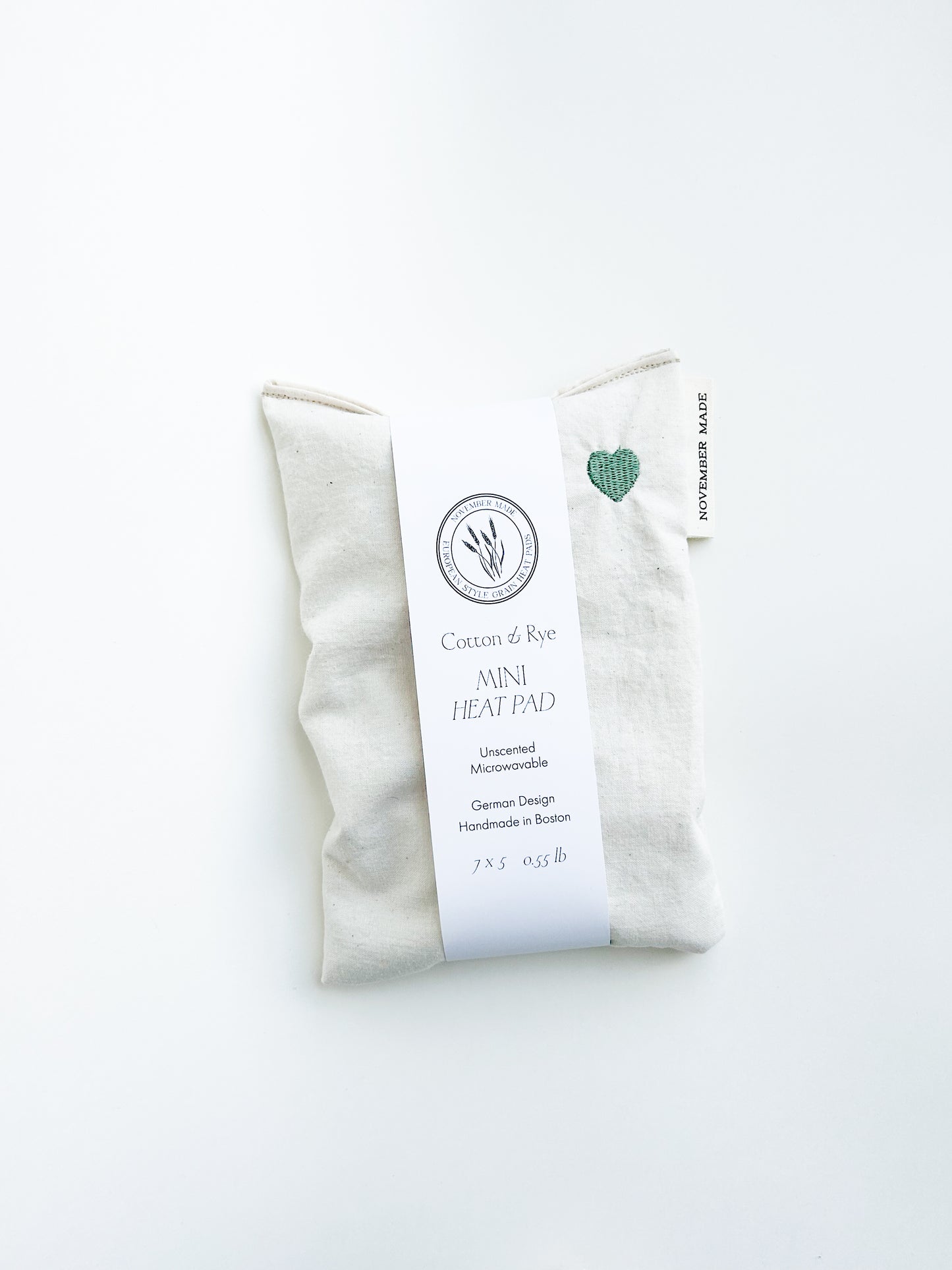 Mini Heat Pad - Embroidered Heart