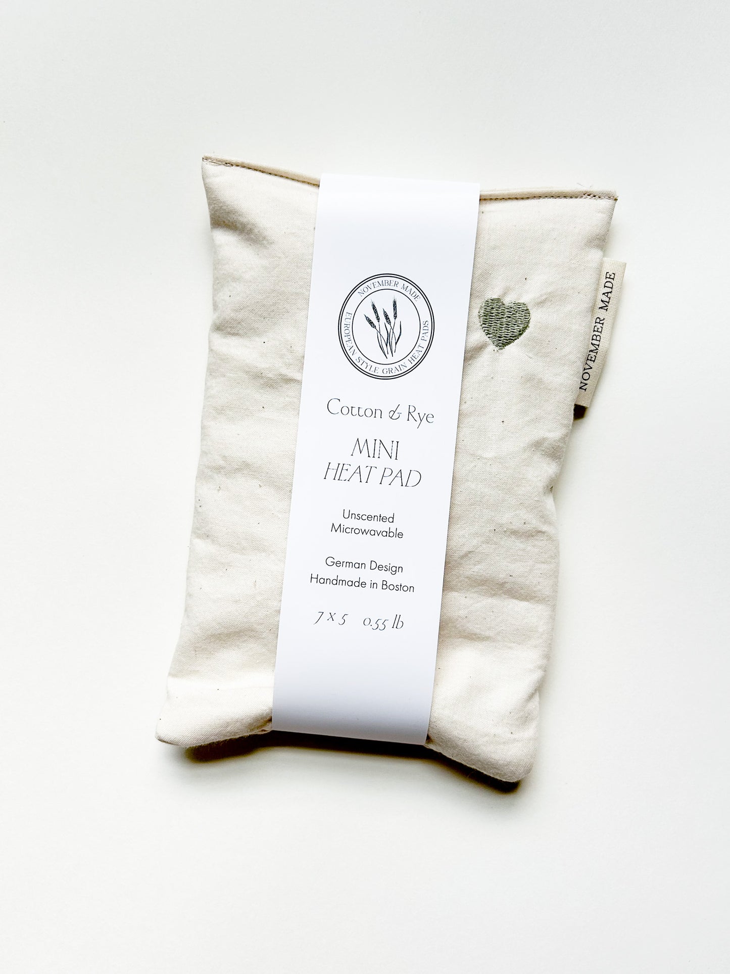 Mini Heat Pad - Embroidered Heart