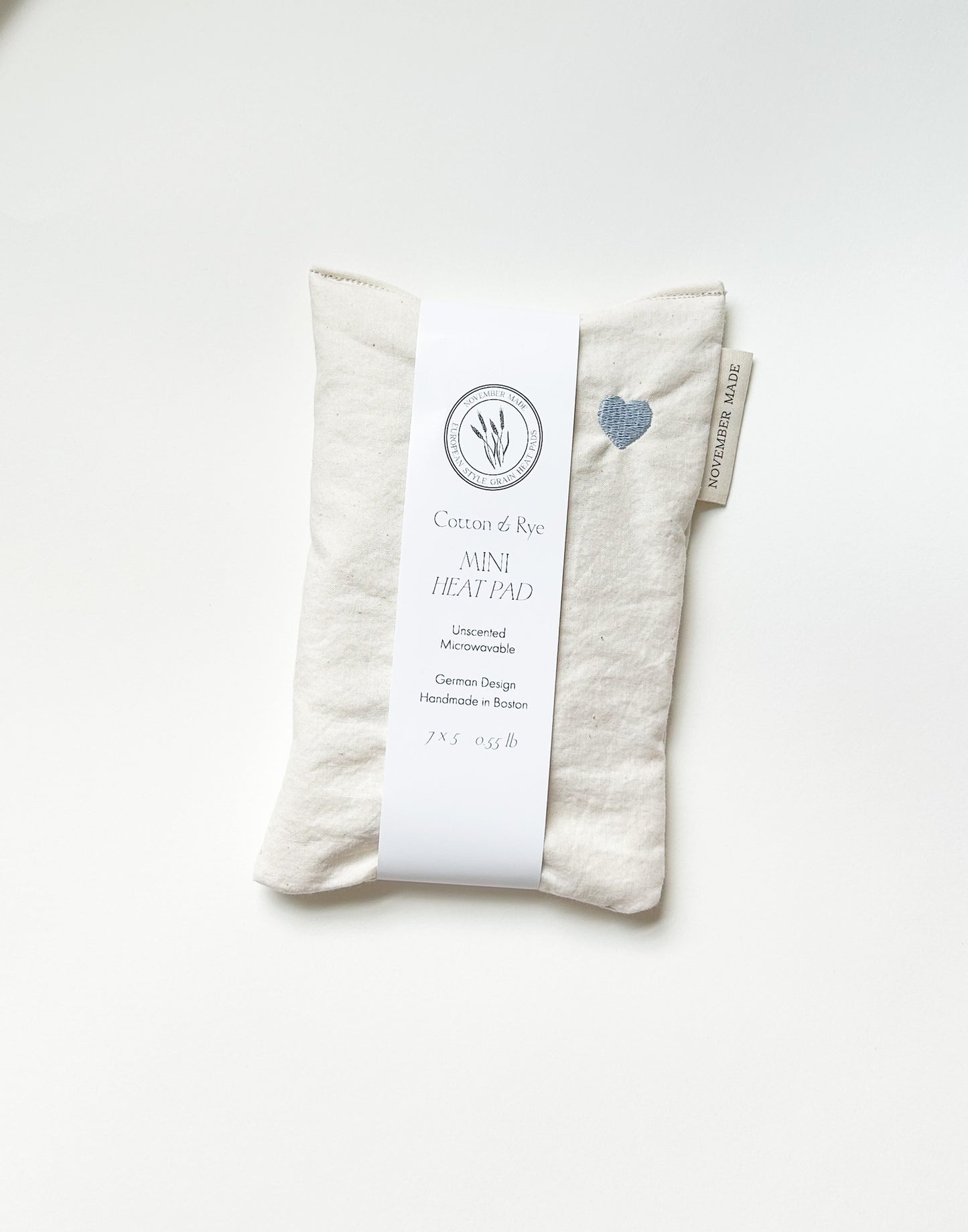 Mini Heat Pad - Embroidered Heart