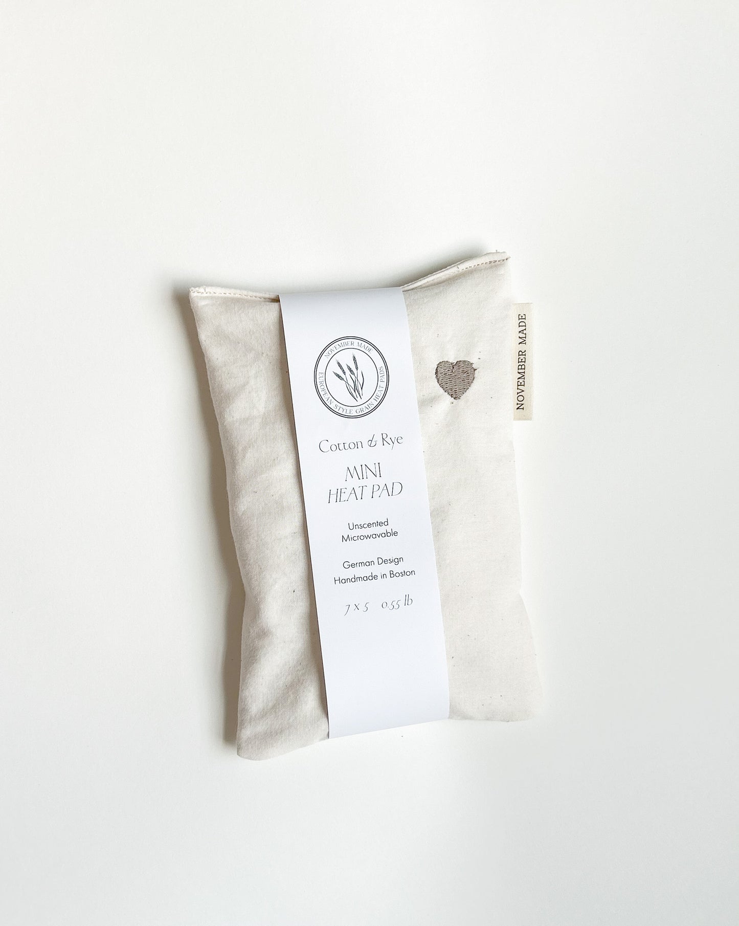 Mini Heat Pad - Embroidered Heart